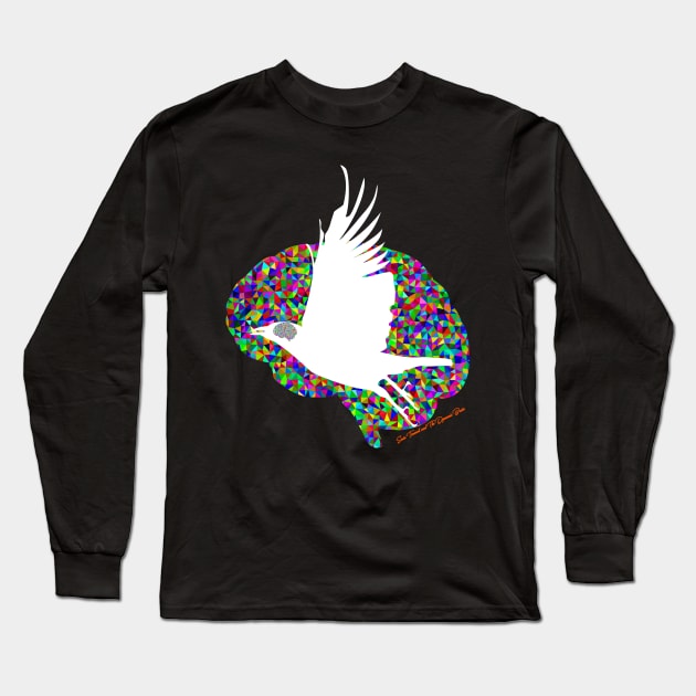 Socio Turmoil and The Dynamic Brain: Crow Long Sleeve T-Shirt by wreckingbally